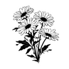 Daisy Flower Bouquet Vector Art