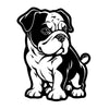 Baby Bulldog Vector Art