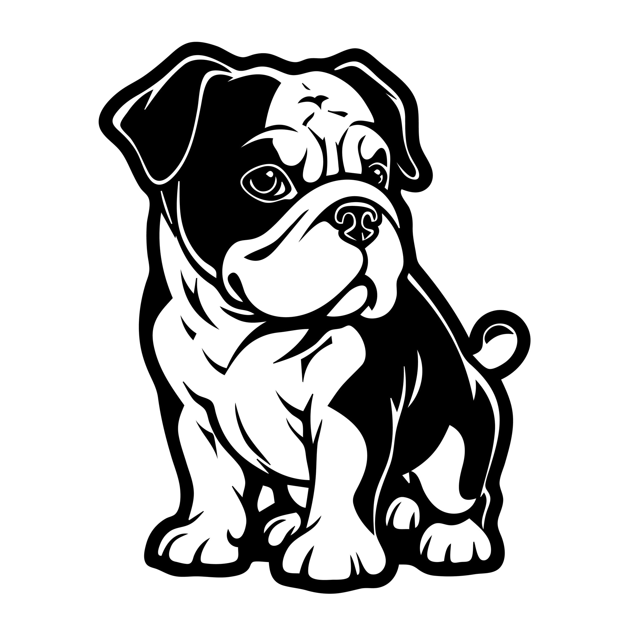 Baby Bulldog Vector Art