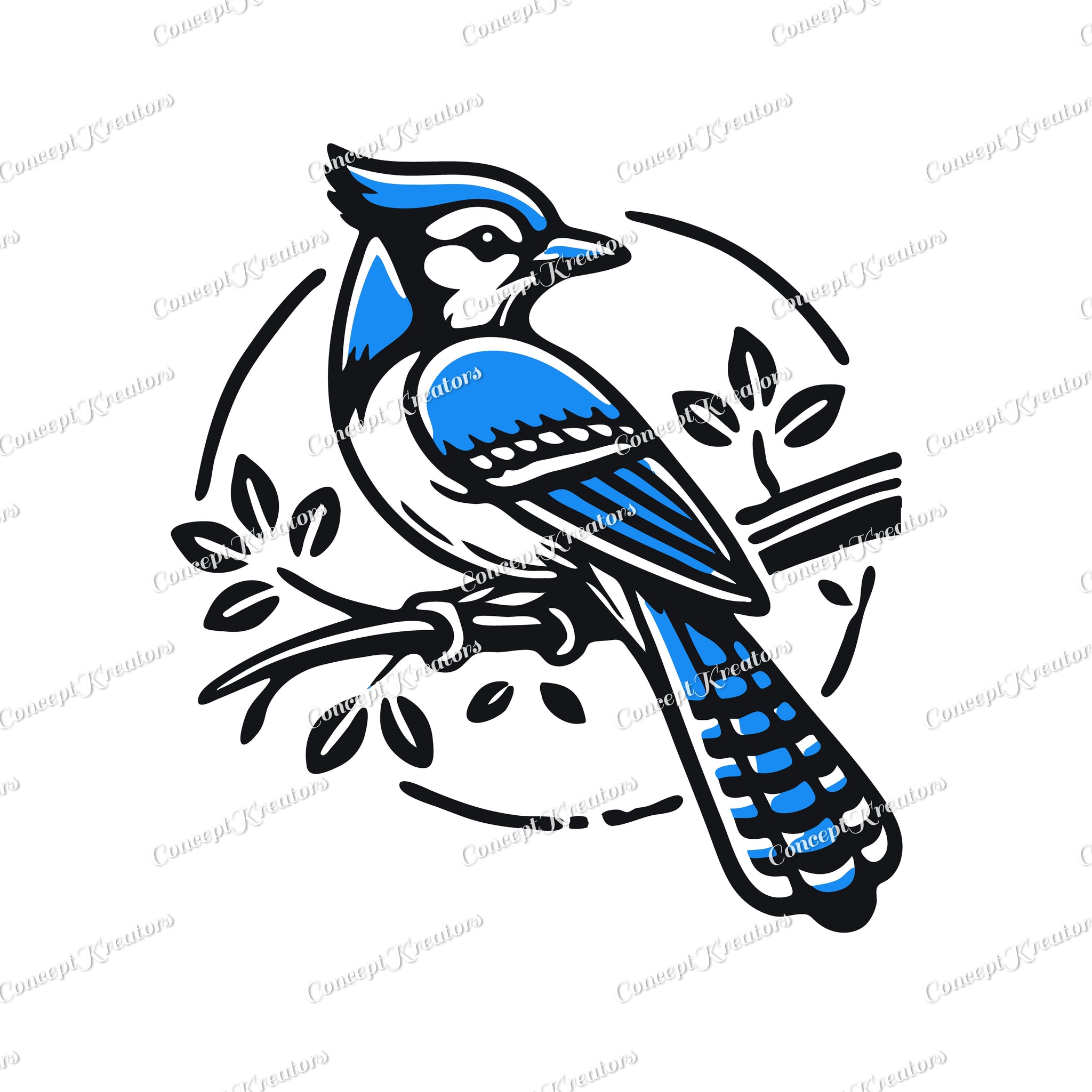 Blue Jay Vector Art