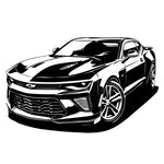 Camaro Car Vector Art – High-Quality Digital Download for Crafting & Engraving