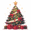 Christmas Tree Clipart - Festive Holiday PNG, JPG, SVG for Crafts & Decorations