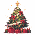 Christmas Tree Clipart - Festive Holiday PNG, JPG, SVG for Crafts & Decorations