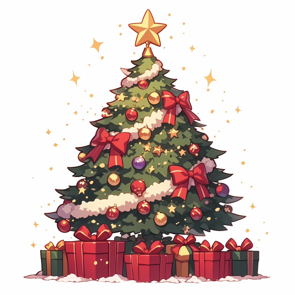 Christmas Tree Clipart - Festive Holiday PNG, JPG, SVG for Crafts & Decorations