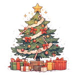 Classic Christmas Tree Clipart - Holiday PNG, JPG, SVG for Crafts & Decorations