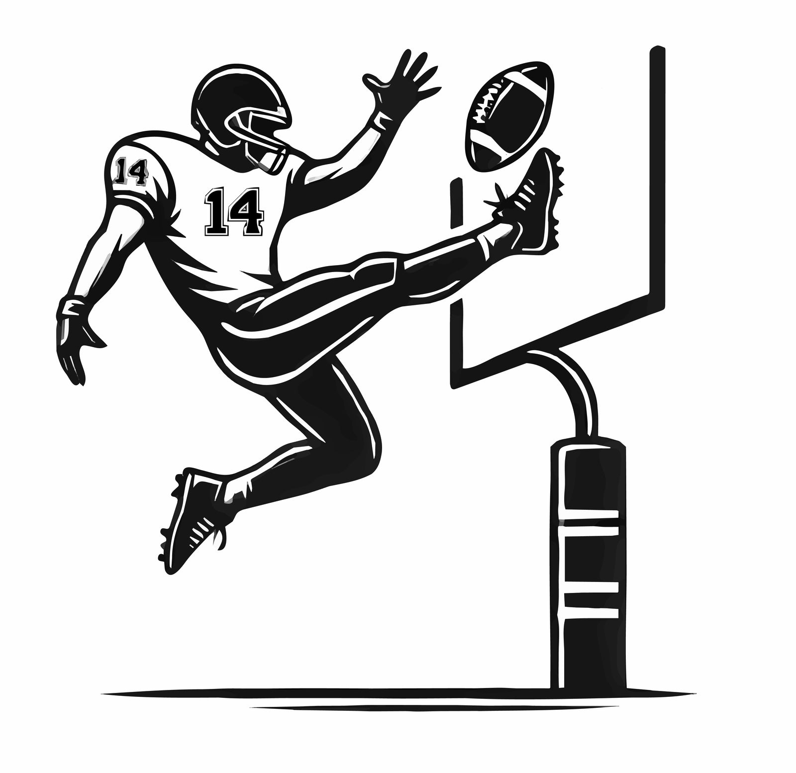 Football Player Goal Post SVG - Free Downloadable SVG File