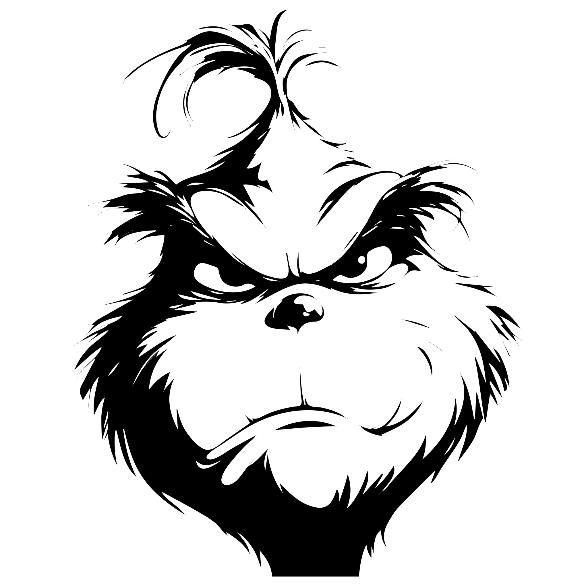 Grinch-Inspired Grumpy Christmas SVG File