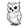 Simple Adult Owl Free Downloadable SVG File