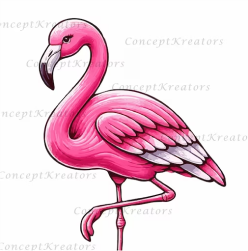 Pink Flamingo - Free Downloadable SVG File