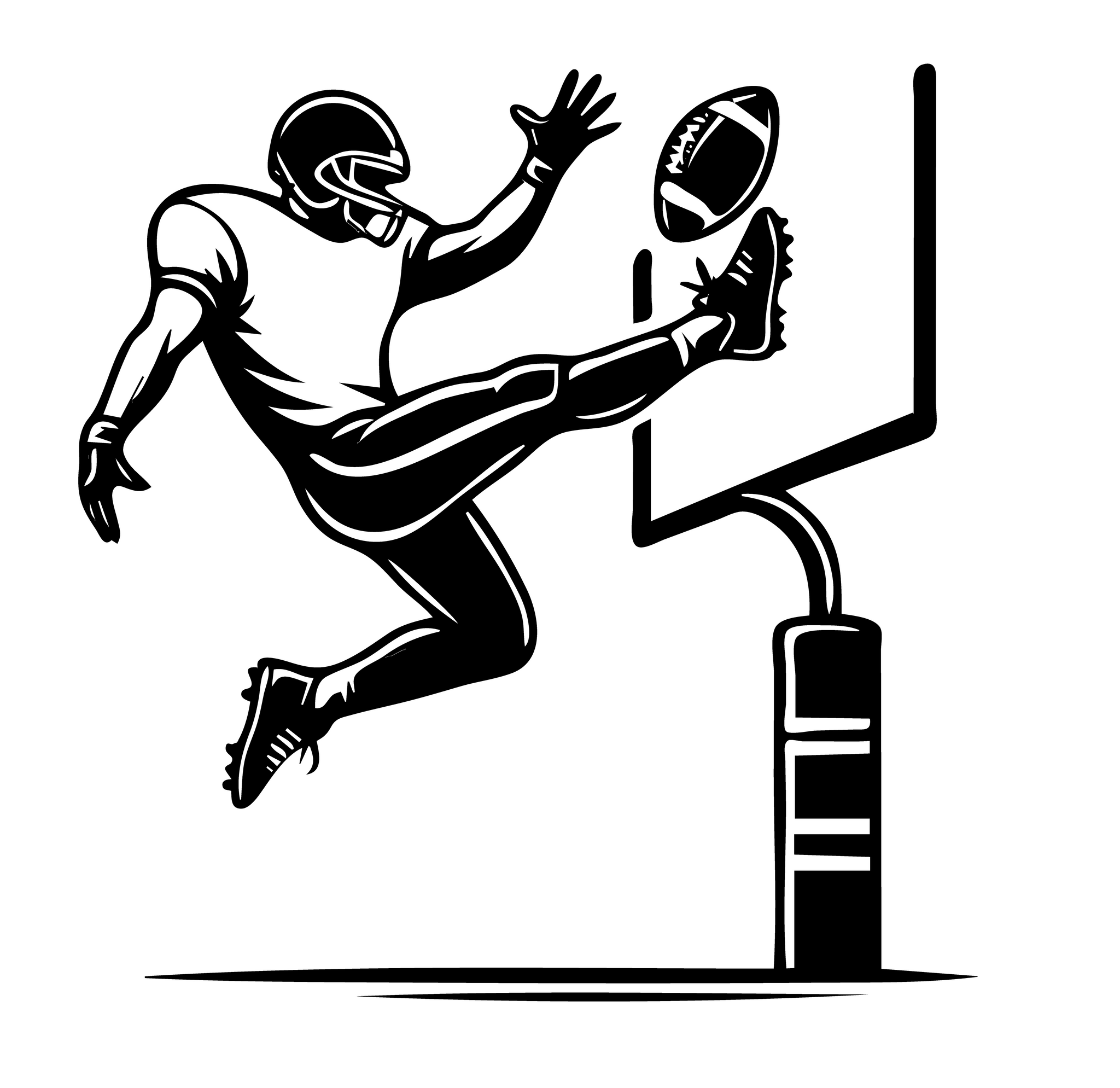 Football Player Goal Post SVG - Free Downloadable SVG File