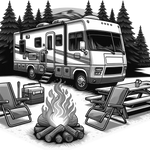 Class C RV Camping SVG