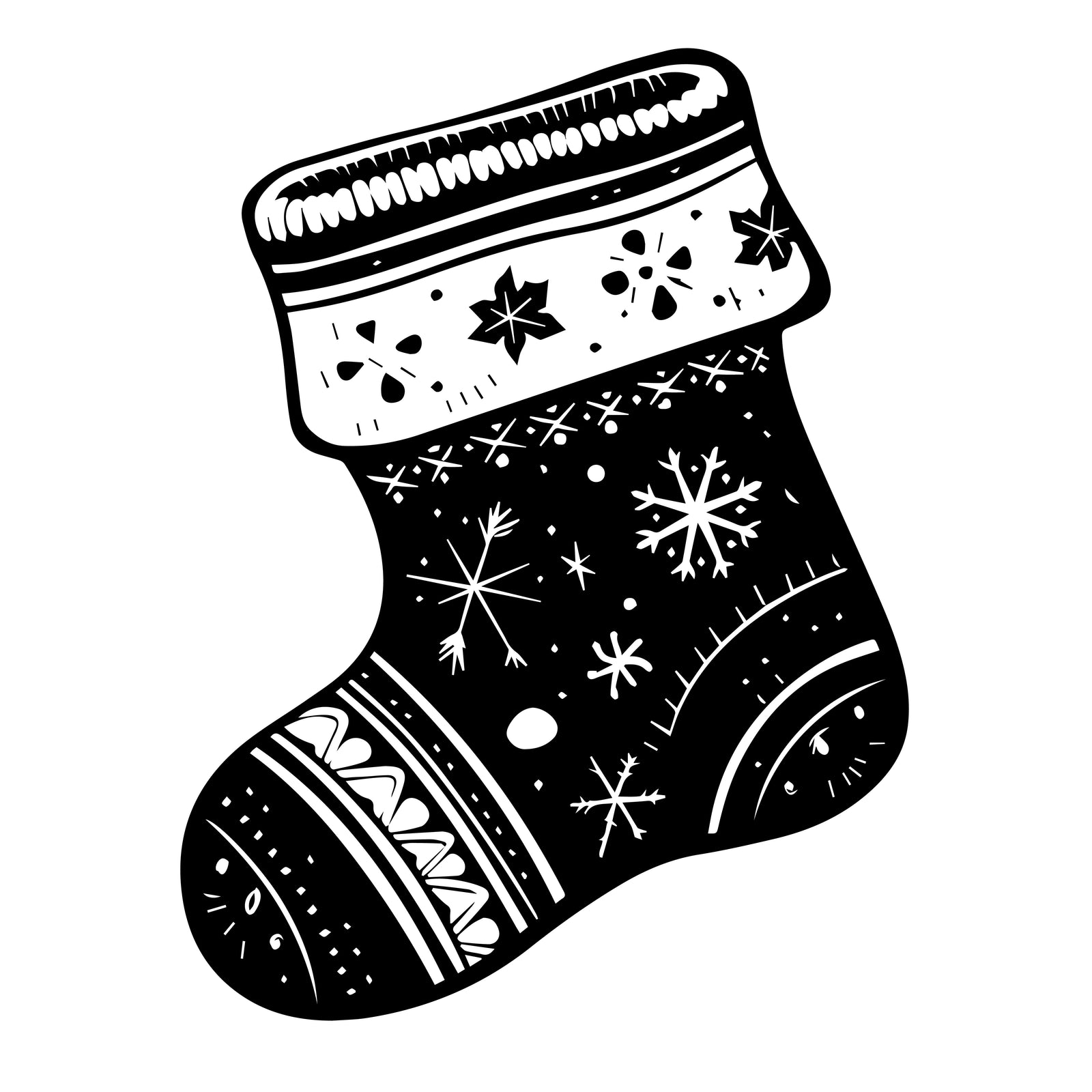 Festive Christmas Stocking SVG