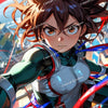 Dynamic Anime Girl – My Hero Academia Inspired Action Art Print