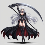 Silver-Haired Anime Girl Warrior