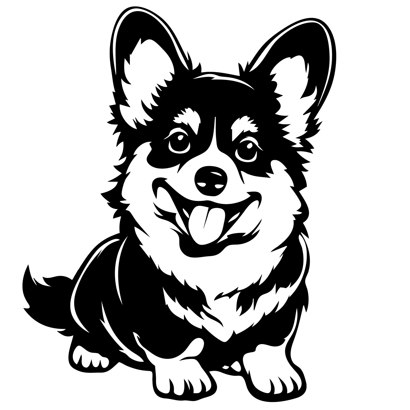 Corgi Stickers Bubble-free