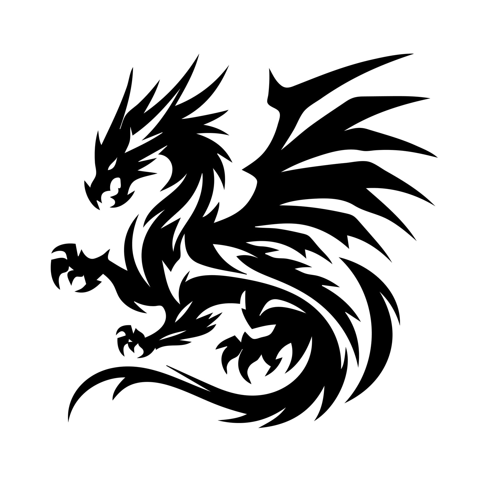 Fierce Dragon SVG, PNG, JPG Bundle