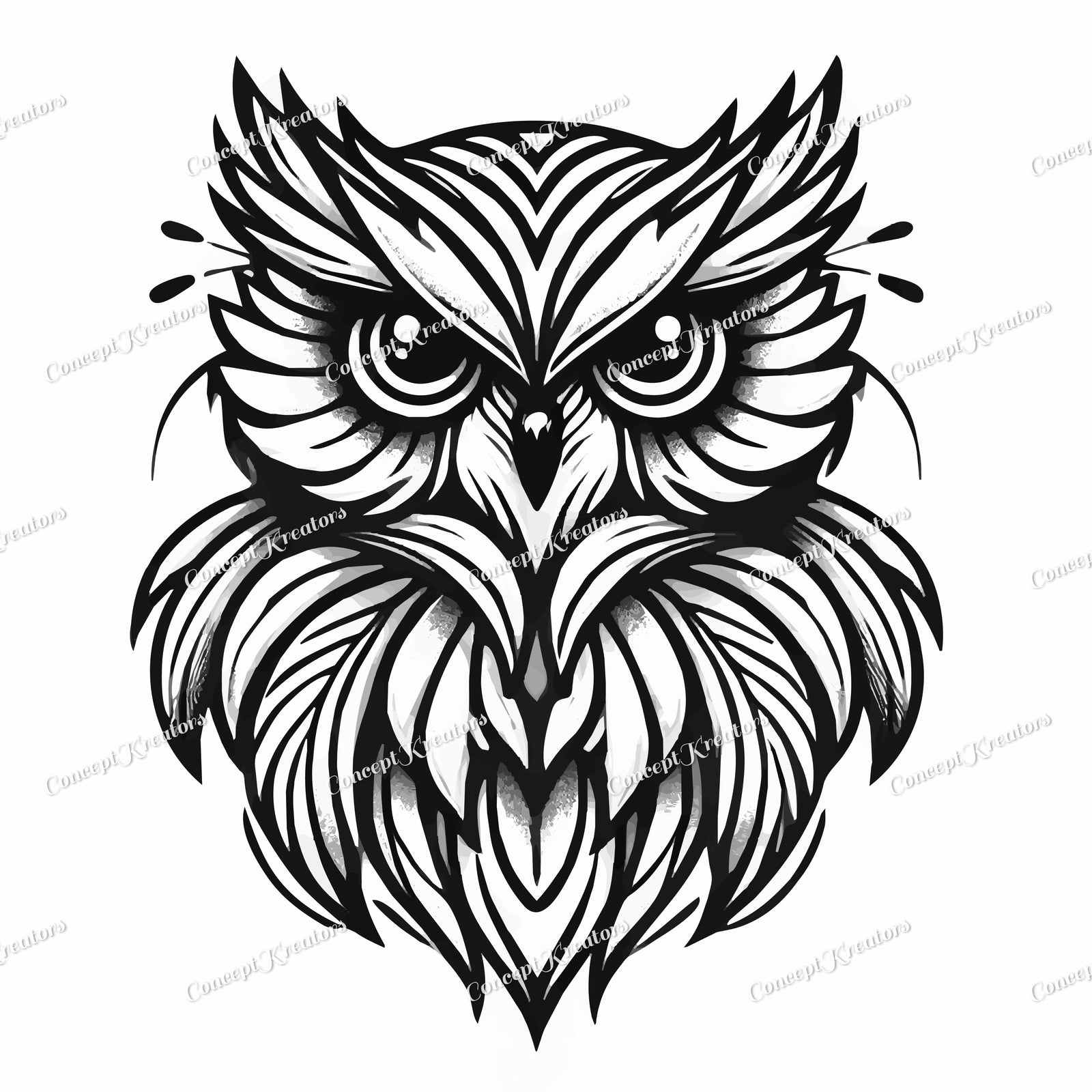 Intricate Owl Mandala SVG